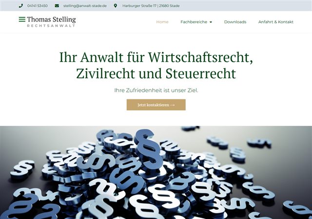 Website-Referenz: Rechtsanwalt Thomas Stelling – Fachanwalt für Steuerrecht in Stade